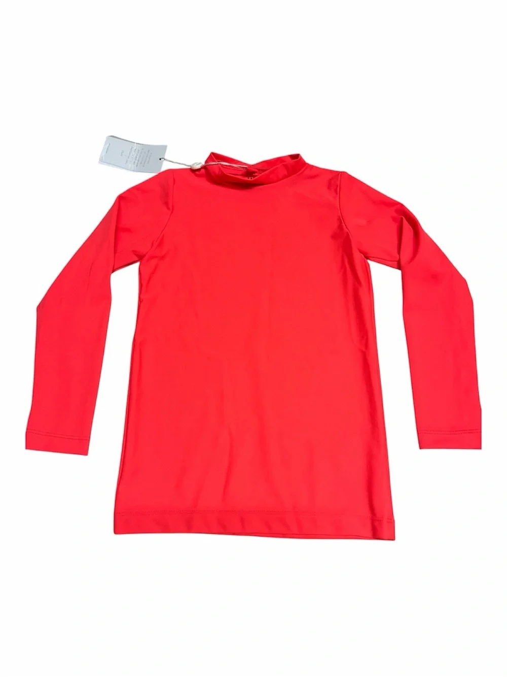 NEW Mikoh Mini Girl’s long sleeve rash guard swim shirt in Neon Orange Sz Medium